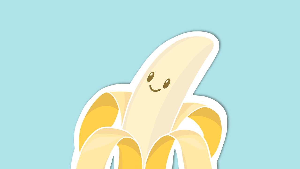 banana, fruits, yellow, healthy, breakfast, organic