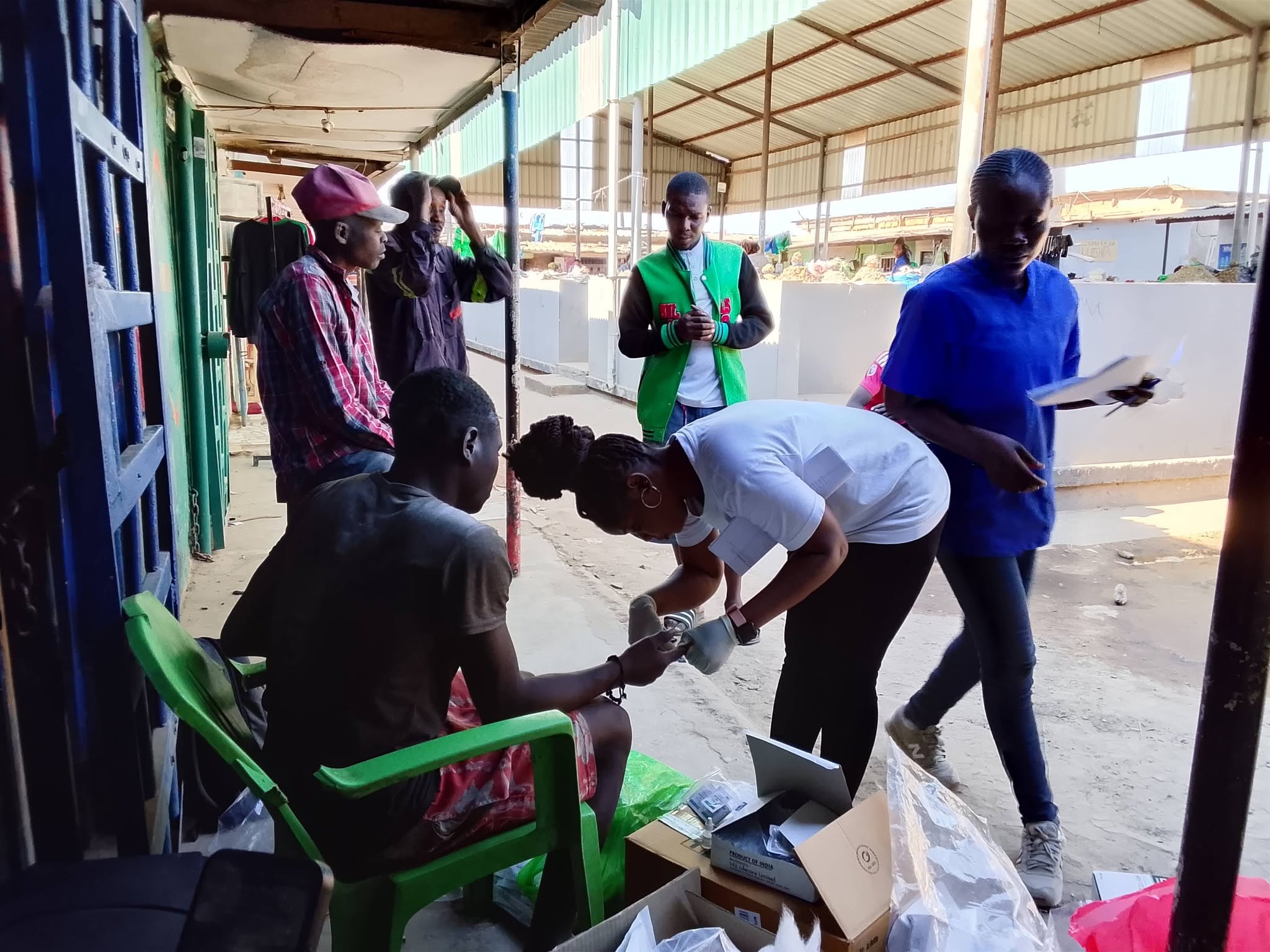 Kamfinsa Community Market free HIV testing services